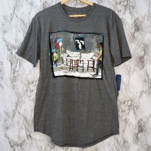 American Rag Street Art Graffiti Men's Large T Shirt T-Shirt Grey Tee